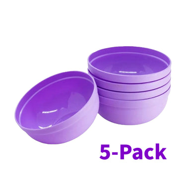 Mini recipiente de plástico de 270 ml de capacidad (paquete de 5) color lavanda
